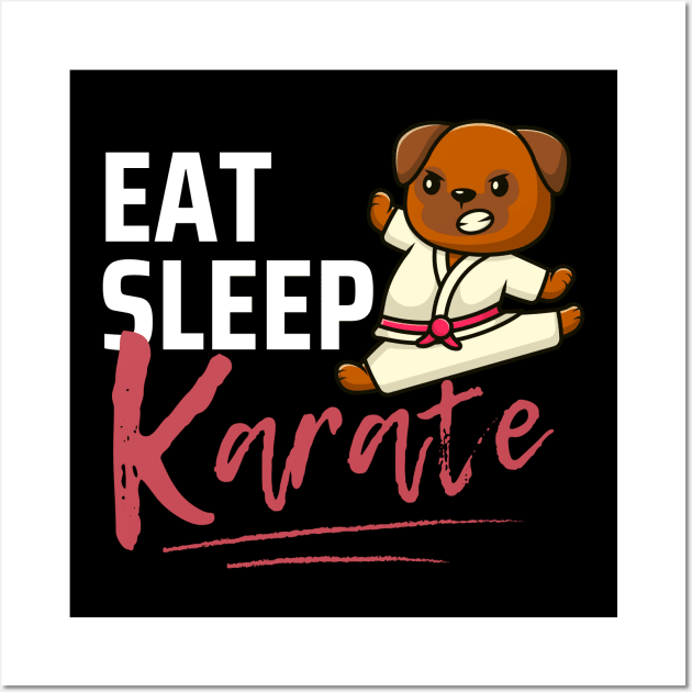 Eat Sleep Karate Wall Art by Qibar Design